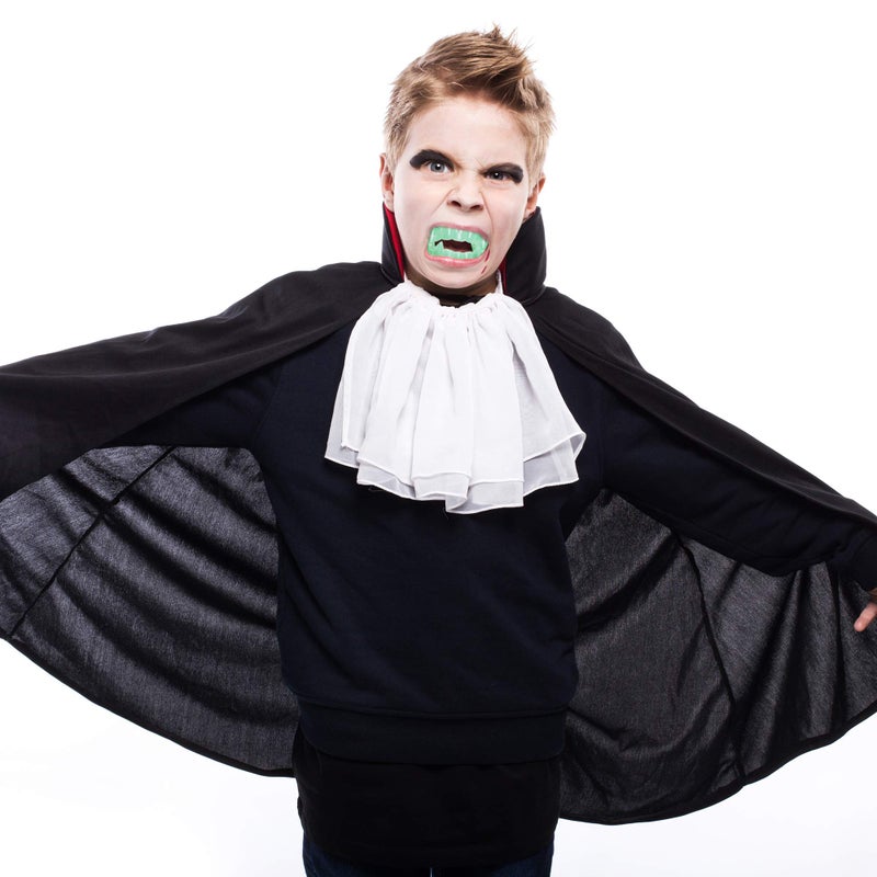 Skeleteen Vampire Teeth Clear Fangs - Glow in The Dark Glowing Transparent Dracula Teeth - 12 Pack - Image 3